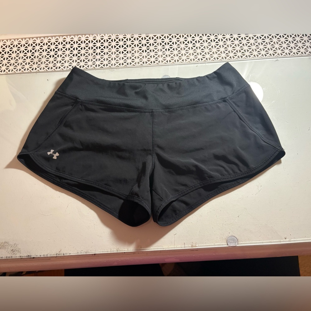 Women’s black under armour workout shorts